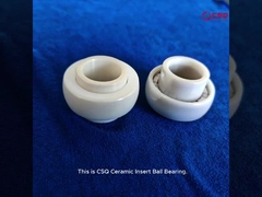ZrO2 UC205 Ceramic Insert  Ball Bearing PTFE Cage With Adapting Thread